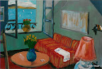 017 - La Mansarde - 1992<br />
92 x 73 - Acrylique sur toile