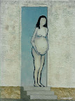 042 - Thérèse - 1993<br />
55 x 46 - Acrylique sur toile
