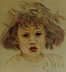 065 -Portrait d'une Fillette - 1994<br />
65 x 50 - Sanguine et mine de plomb