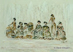074 - Le Marché - 1996<br />
24 x 30 - Craie sur carton