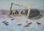 181 - Salt Pond - 2007<br />
100 x 73 - Technique mixte et aquarelle sur toile
