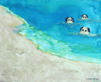 200 - White Sand - 2007<br />
50 x 61 - Aquarelle sur sable sur toile
