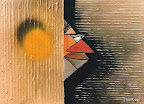 063 - Entre deux Murs - 1994<br />
89 x 65 - Acrylique et huile sur toile marouflée sur bois