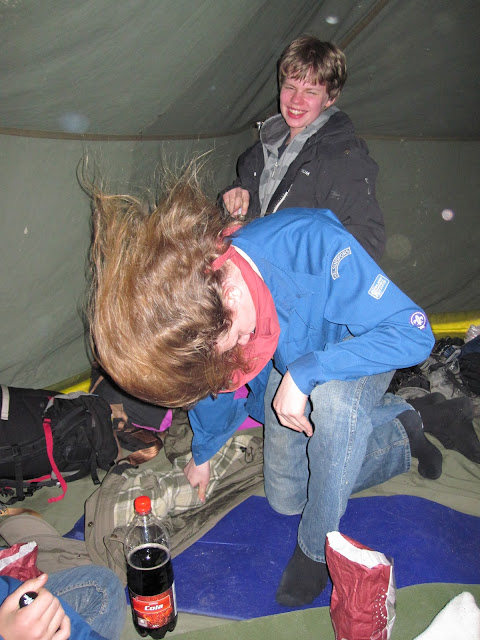 Headbanging in the tent