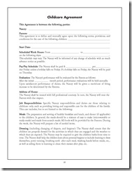 nanny agreement pg1