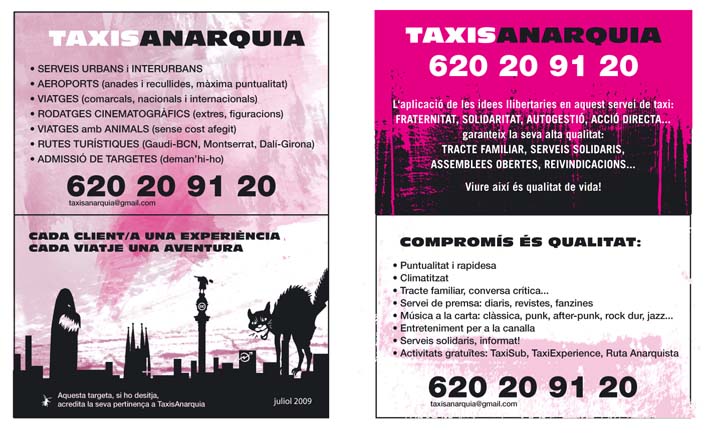 Taxistas madrileños en huelga Taxisanarquia09