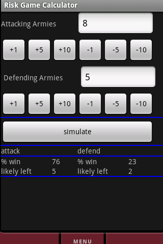 Risk Game Calculator Full