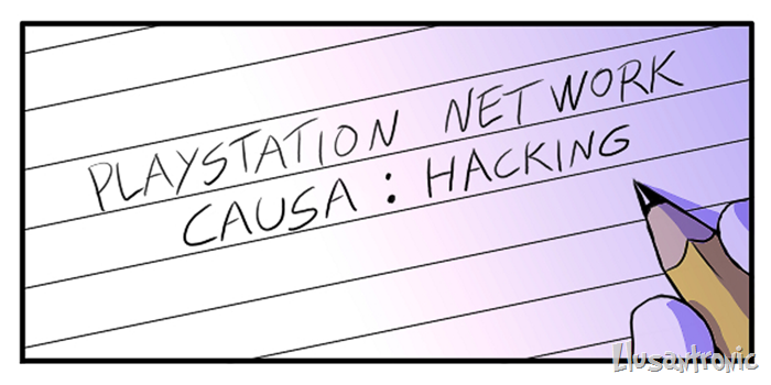 Víctima: PSN | Causa: HACKEO Escrito en el Death Note