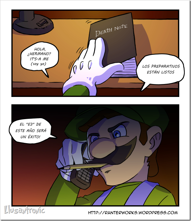 Luigi y Mario Bros se bajaron a la PSN xDDD Tira Comica
