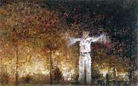 "The Saint, or Flyer," 2001, oil on panel, 6"x9.75" "The Saint, or Flyer," 2001, oil on panel, 6"x9.75"