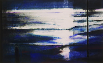"Jersey Drift II," 2004, raw pigment and pastel on paper, 16"x26"