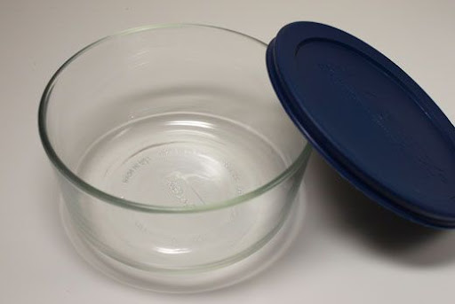 blue glass pyrex dishes