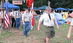 Marching out of camp to compete.