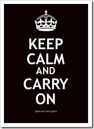 Keep Calm Preto