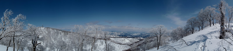 a panoramic view of the Japan sea from near Mt Kenashi in Nagano prefecture, Japan