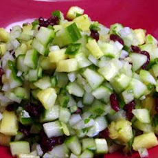 Cucumber Pineapple Salsa With Dried Cranberries