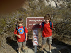 Dominic and Anthony at Blair Valley Dom and Ant at Pictograph Marker