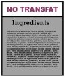 Food package labels: ingredients