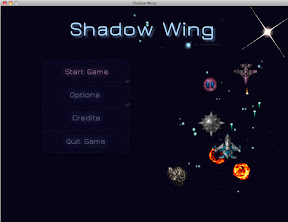 Shadow Wing Menu screen