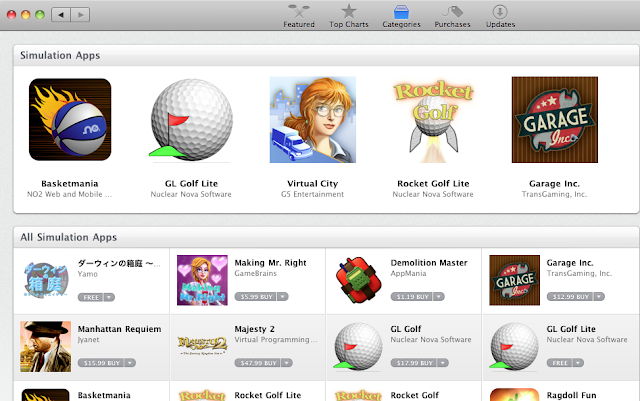 Mac App Store Simulations category