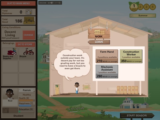 Ayiti screenshot - construction work description