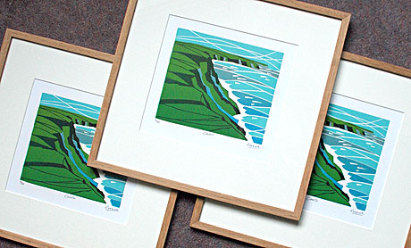 Coast art print framed