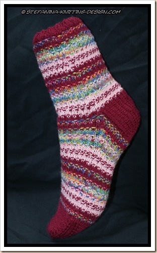 Fruity biscotti sock finished