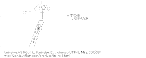 日本の夏 お断りの夏 ﾁﾘｰﾝ