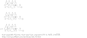 [AA]しぃとギコ