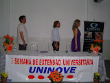 Paulo Milreu, o prefeito eleito Rodrigo Agostinho e Daniela Luchesi, coordenadora dos cursos da Uninove Bauru.