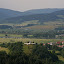 A WWII memorial dedicated to the French partisans in Strecno (Slovakia). View from the Strecno Castle.