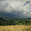 Banska Stiavnica (Slovakia). A thunderstorm is creeping over the Stiavnicke Vrchy Mountains.