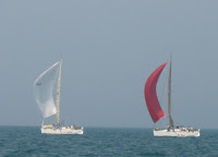 2006 Fleet / Sheldon Clark _06_ Race 2_ La Tempete and Das Boot battling downwind.JPG