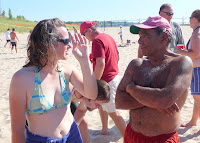 Bistate Regatta 2008 / Bistate 2008 beach party: Nicole and DH