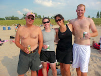 Bi-State Regatta 2009 / Bi-State 2009: (L-R) Jay Muller, skipper of Das Boot,?, Cate Muller, ? (all Das Boot)