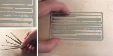 cool lockpick business card