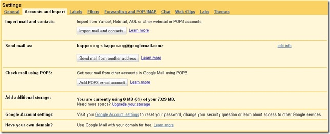 adding send mail as gmail