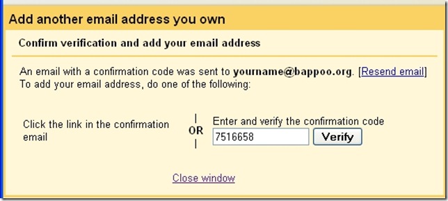 gmail verification code