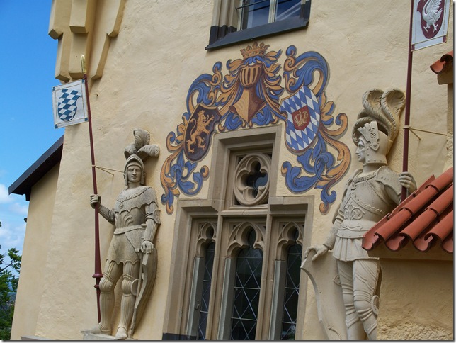 coat of arm over back entrance