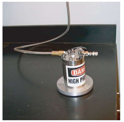 Pressure loading device that can be used to pack nanocolumns and to load samples onto nanocolumns 