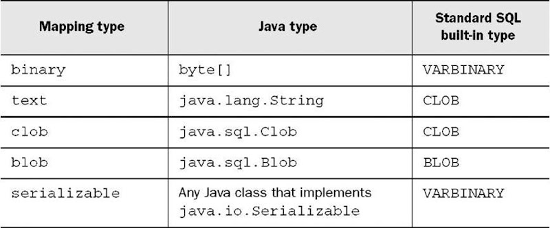 Binary and large value types 