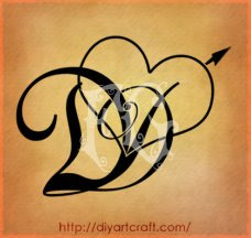 Lettere Maiuscole Disegni Per Tatuaggi Con Cuore Tattoo