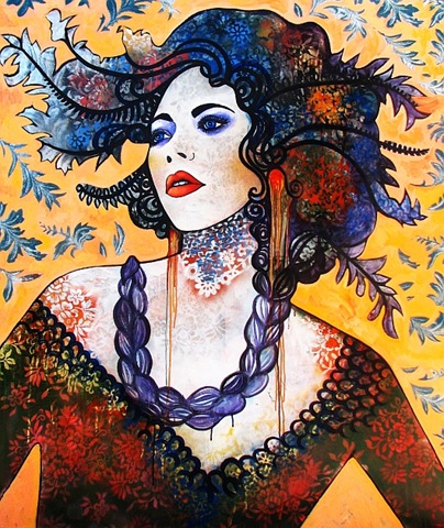 [Hickey, S. 2010. Vampira sets her Sights on another Conquest, 120 x 140cm, acrylic, oil and mixed media on canvas[4].jpg]