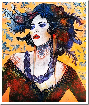 Hickey, S. 2010. Vampira sets her Sights on another Conquest, 120 x 140cm, acrylic, oil and mixed media on canvas