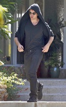 Robert Pattinson Catching A Flight At LAX