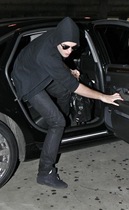 Robert Pattinson Catching A Flight At LAX