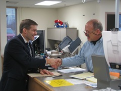 Jim Jordan and Jeff Wilkinson at Richland County Board of Elections from 1-25-10