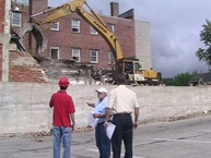 Noonan, Brown and Notestine discuss demolition strategy
