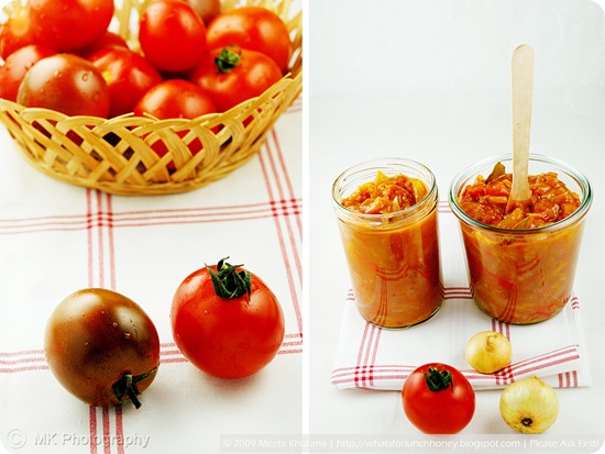 Tomato Apricot Chutney Collage (01) by MeetaK