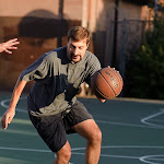 Tom Holub driving to the hoop! Tom dribbling.jpg